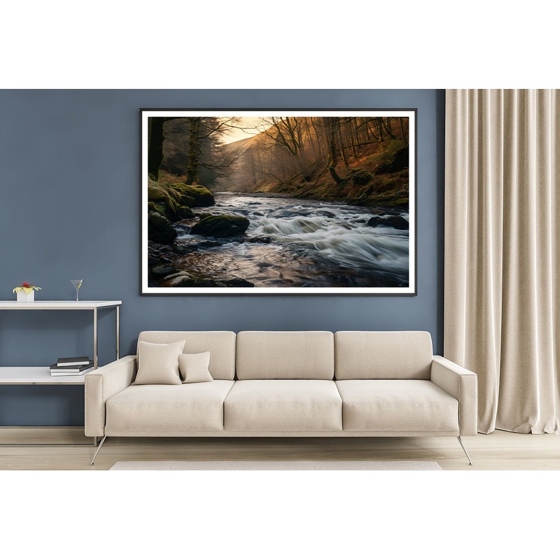 The River Flows through the Mountains of Wales Home Decor Premium Quality Poster Print Choose Your Sizes