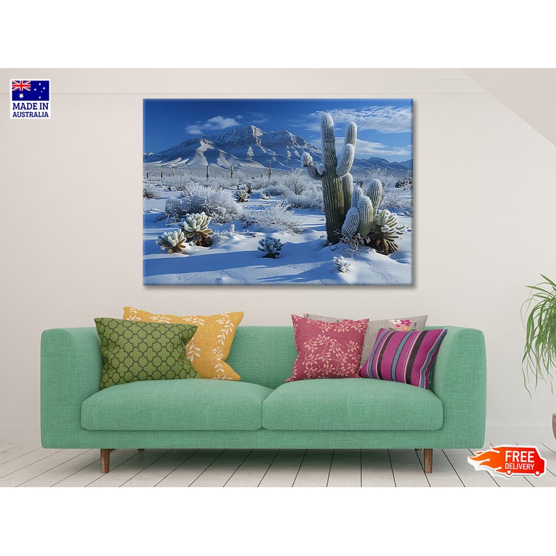 Winter with Snow Covered Trees Print 100% Australian Made