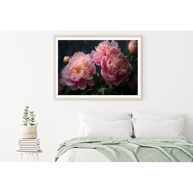 A Vase Filled With Fresh Pink Peonies Home Decor Premium Quality Poster Print Choose Your Sizes