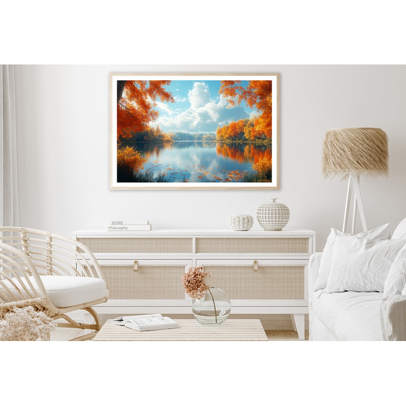 Autumn, Lake & Trees Home Decor Premium Quality Poster Print Choose Your Sizes