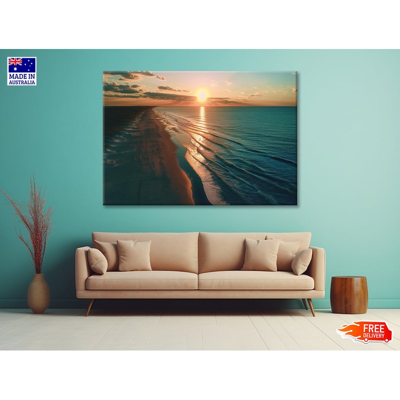 Beach at Sunset, Sky Print 100% Australian Made