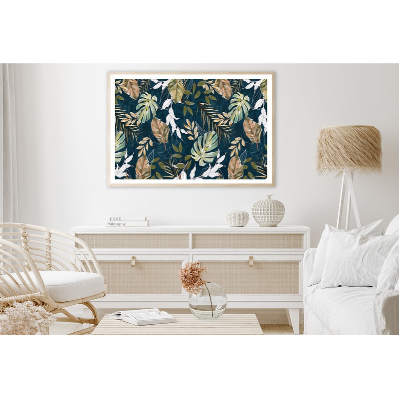 Beautiful Pattern of Tropical Leaves Home Decor Premium Quality Poster Print Choose Your Sizes