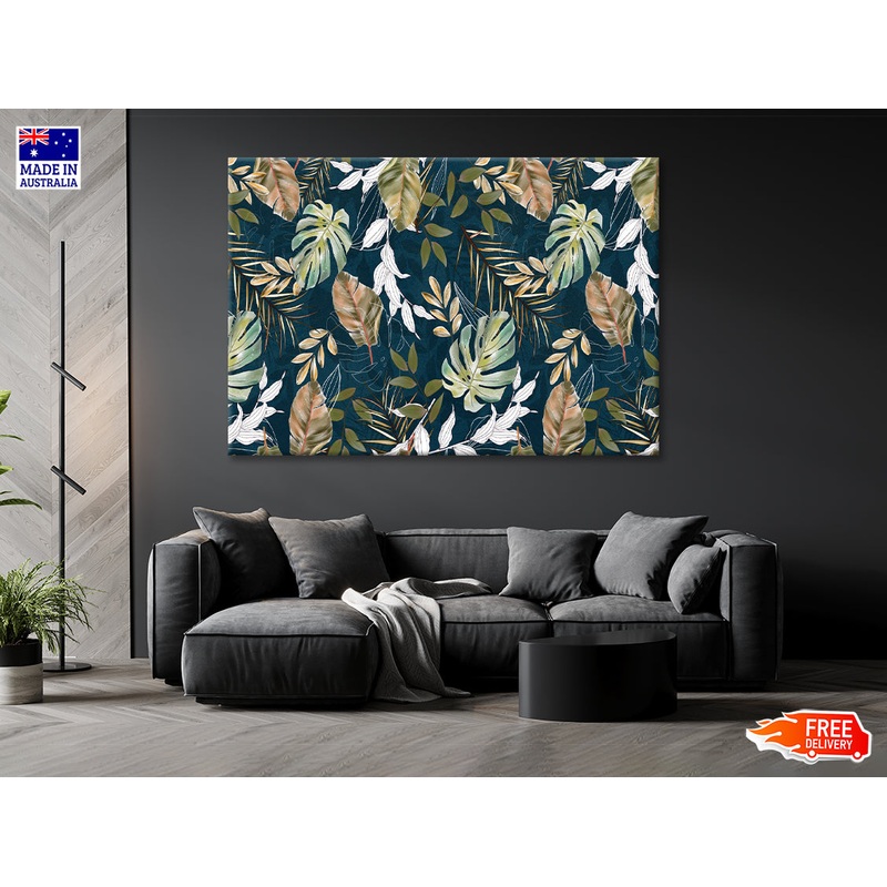 Beautiful Pattern of Tropical Leaves Print 100% Australian Made