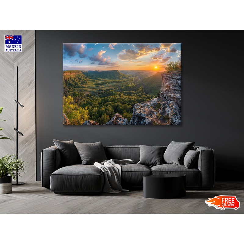 Trees and Hills, Sky View Print 100% Australian Made