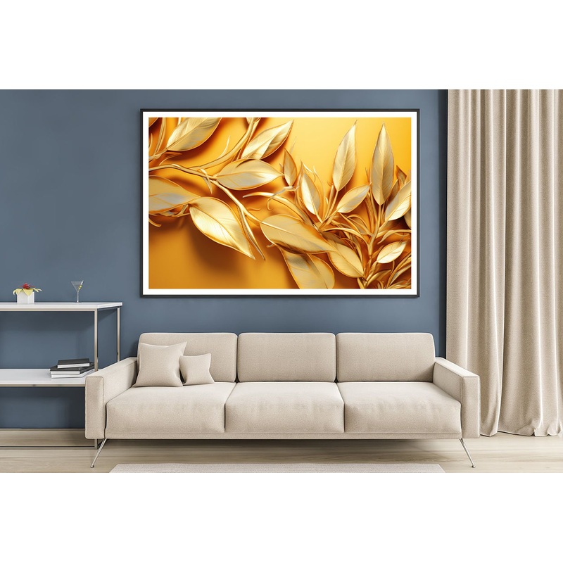 Vibrant Display of Golden Leaves Set Home Decor Premium Quality Poster Print Choose Your Sizes
