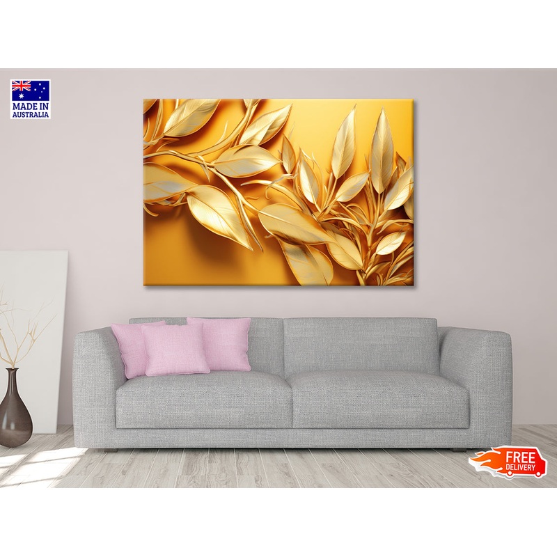 Vibrant Display of Golden Leaves Set Print 100% Australian Made