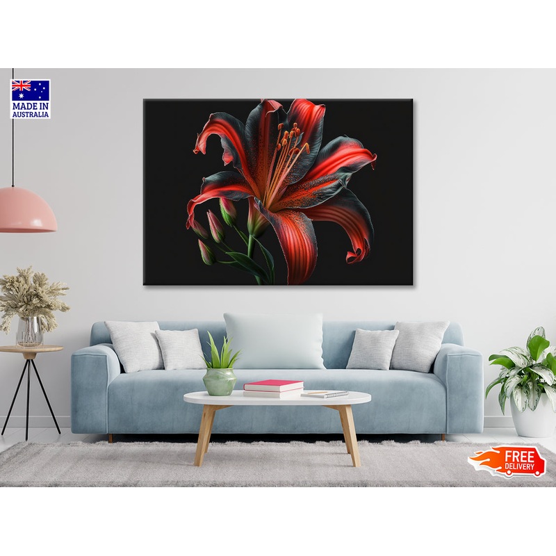 View of Lily Blossom Print 100% Australian Made