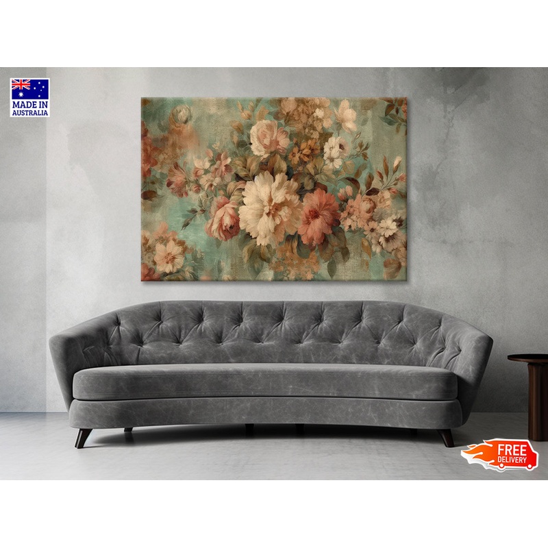 Vintage Floral Wallpaper Print 100% Australian Made
