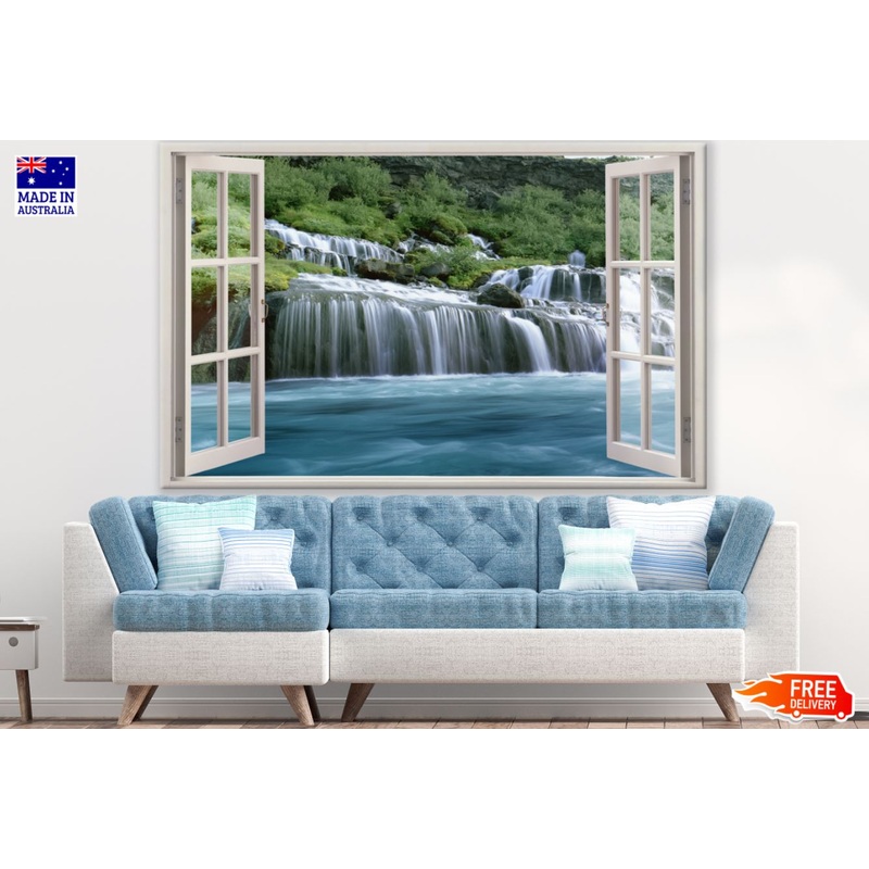 Waterfall View from Window Photograph Print 100% Australian Made