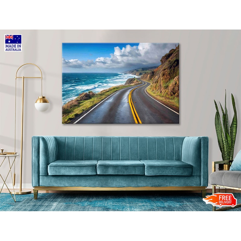 Winding Coastal Road, Ocean View Print 100% Australian Made