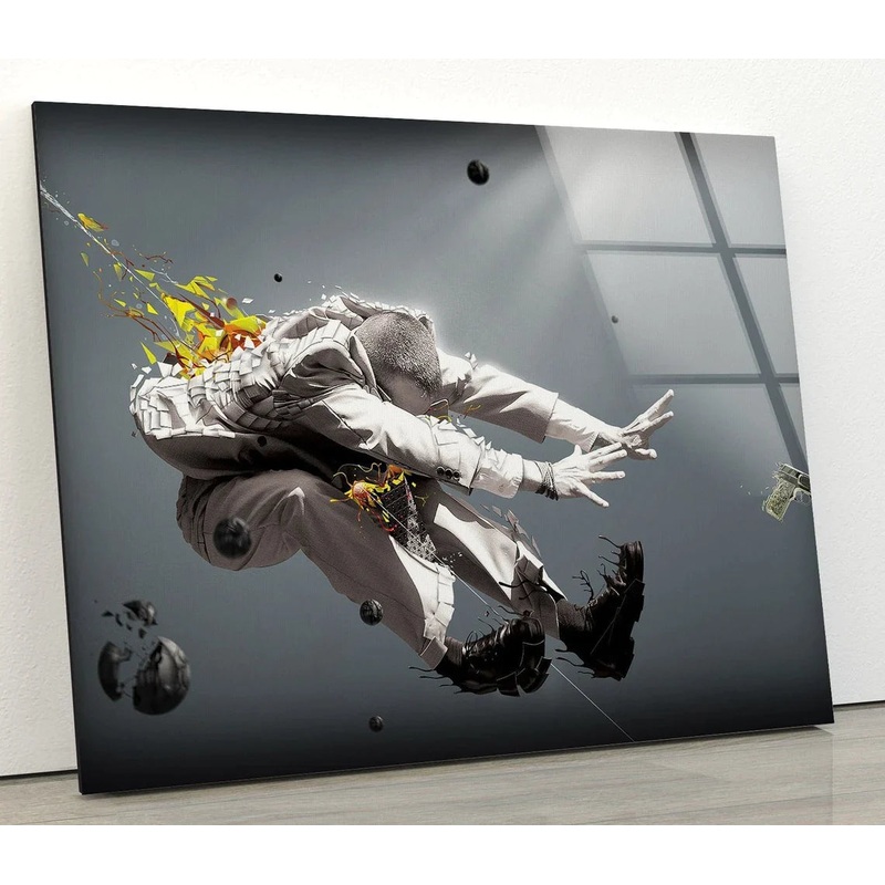 Abstract Man Design UV Direct Aluminum Print Australian Made Quality