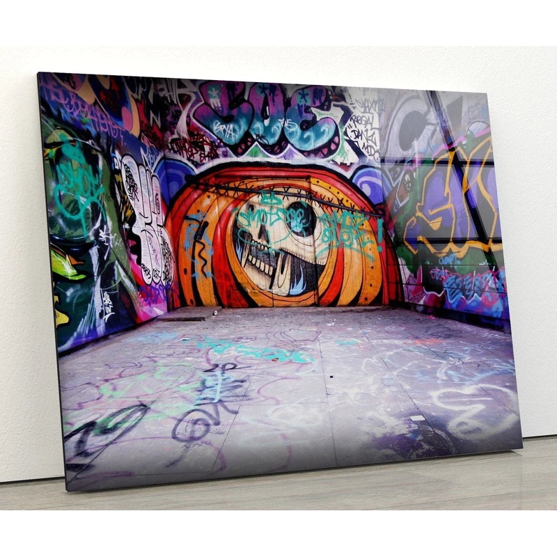 Abstract Wall Graffiti UV Direct Aluminum Print Australian Made Quality