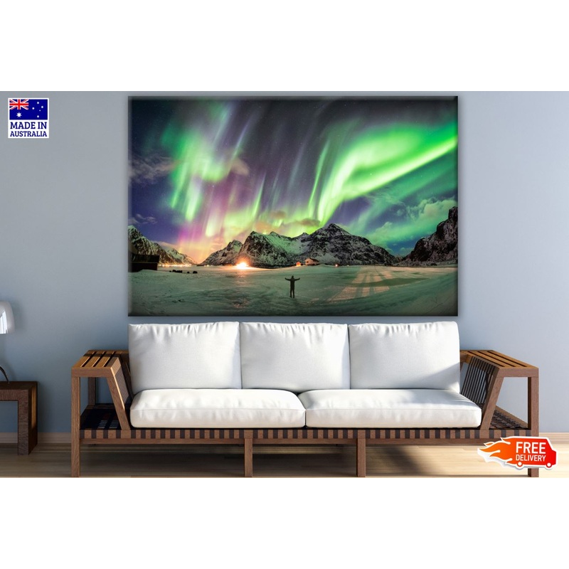 Aurora on Sky Photograph Print 100% Australian Made
