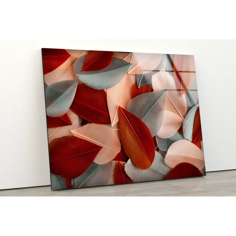 Brown & Pink Leaves UV Direct Aluminum Print Australian Made Quality