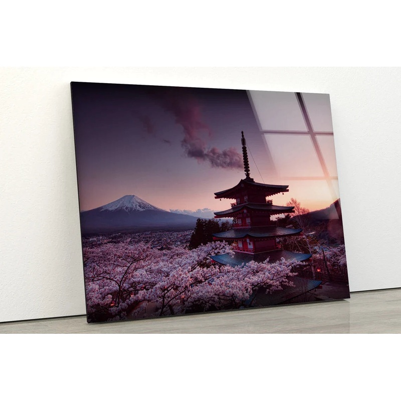 Castle & Blossom Trees UV Direct Aluminum Print Australian Made Quality