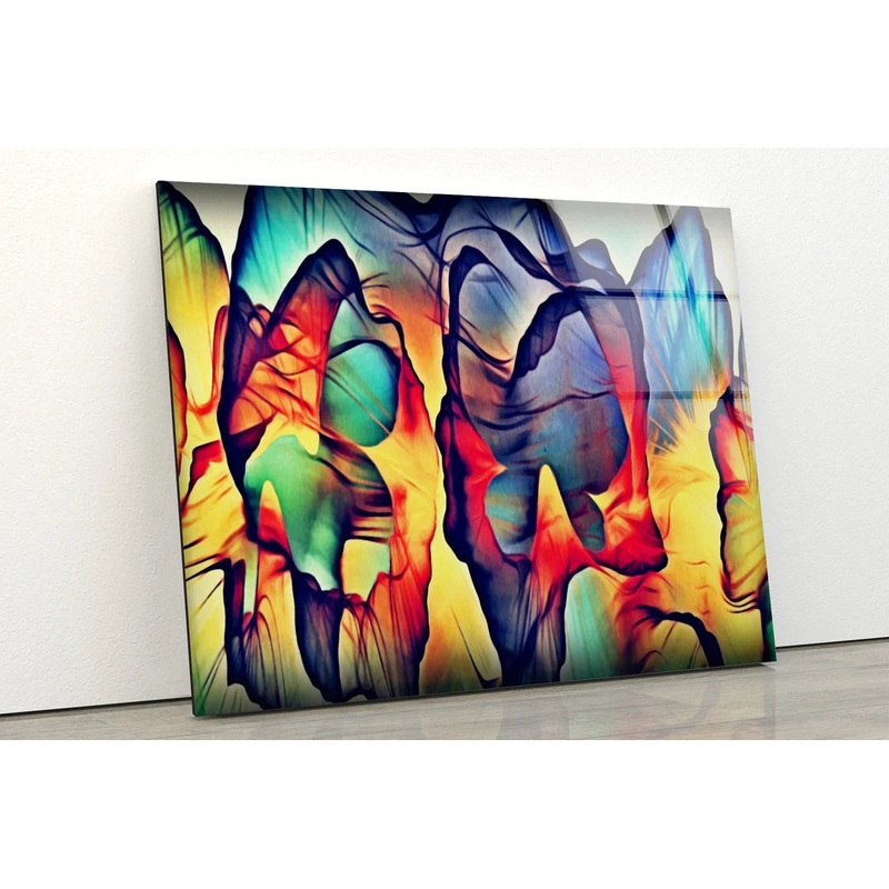 Colorful Abstract Fluid UV Direct Aluminum Print Australian Made Quality