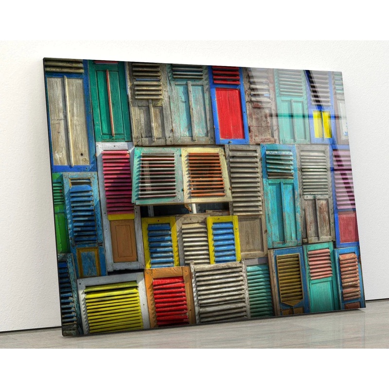 Colorful Windows View UV Direct Aluminum Print Australian Made Quality