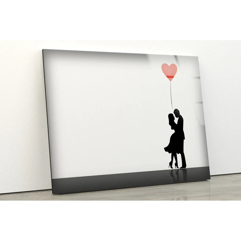 Couple with Heart Shape UV Direct Aluminum Print Australian Made Quality