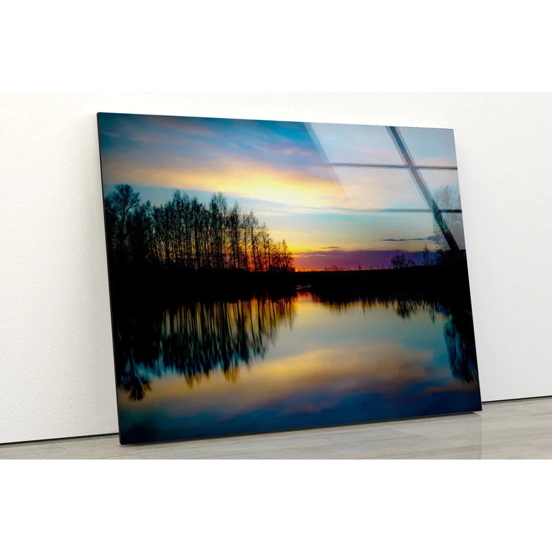 Lake & Forest Sunset UV Direct Aluminum Print Australian Made Quality