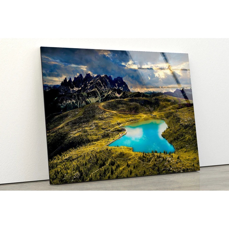 Lake & Mountain Nature UV Direct Aluminum Print Australian Made Quality