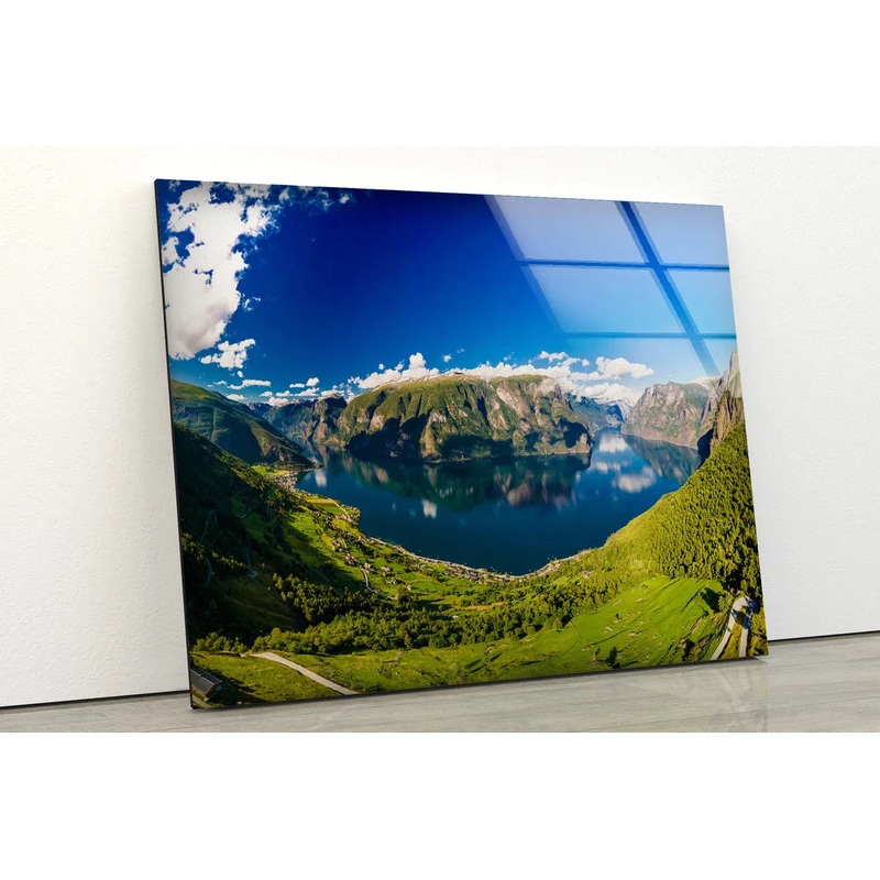 Lake & Mountain View UV Direct Aluminum Print Australian Made Quality