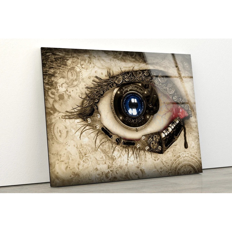 Mechanicle Eye Closeup UV Direct Aluminum Print Australian Made Quality
