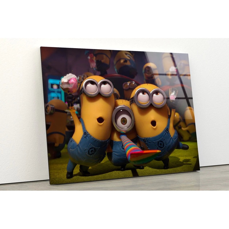 Minions Cartoon Design UV Direct Aluminum Print Australian Made Quality