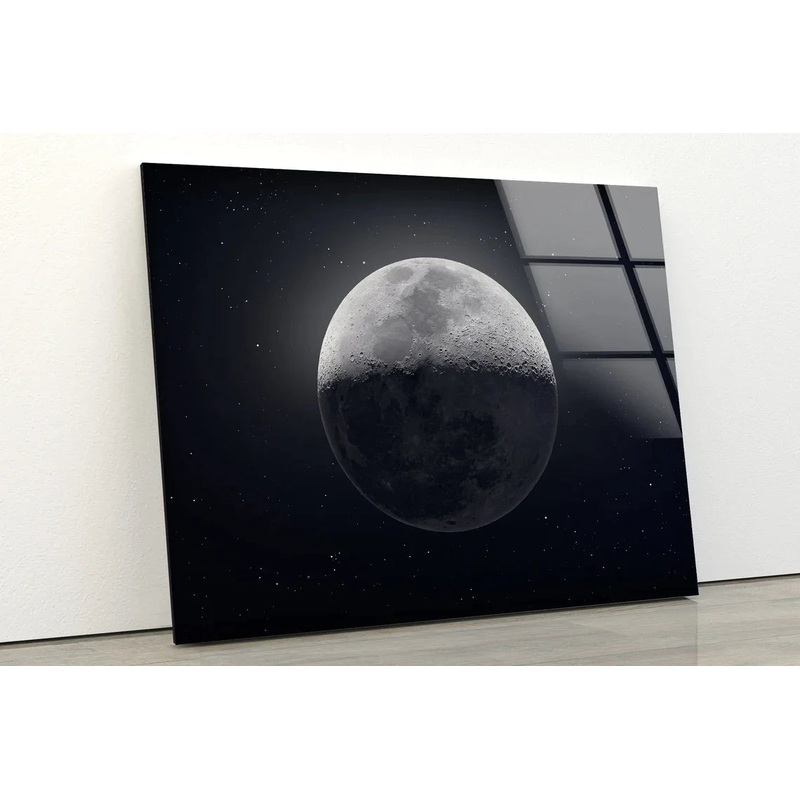 Moon Closeup Photograph UV Direct Aluminum Print Australian Made Quality