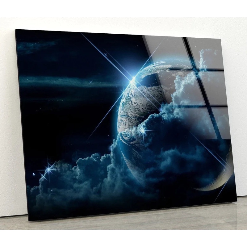 Moon & Clouds Digital UV Direct Aluminum Print Australian Made Quality