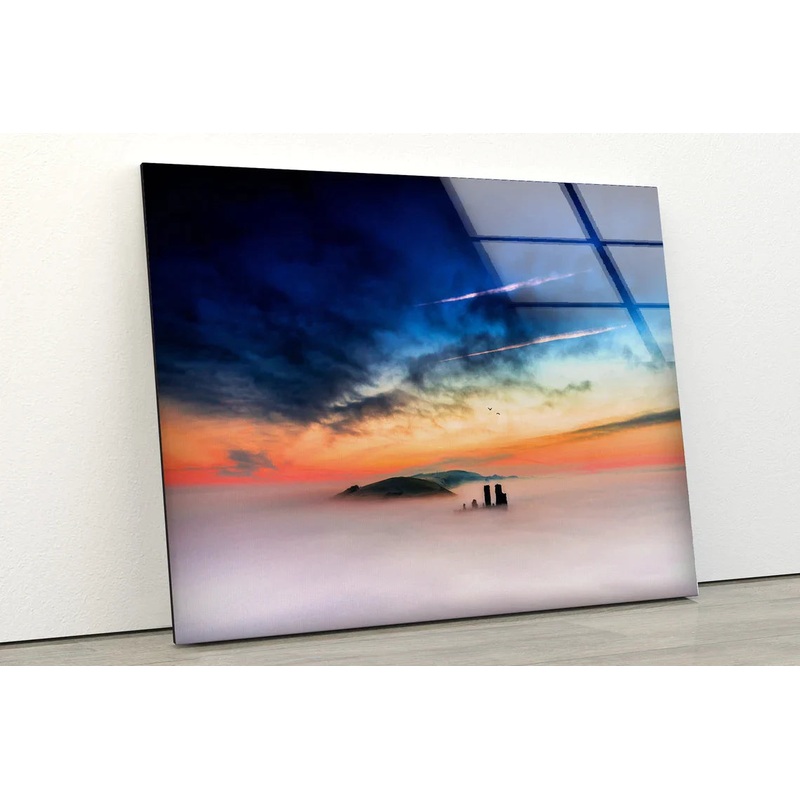 Mountain Clouds Sunset UV Direct Aluminum Print Australian Made Quality