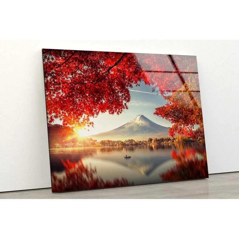 Mountain Lake & Autumn UV Direct Aluminum Print Australian Made Quality