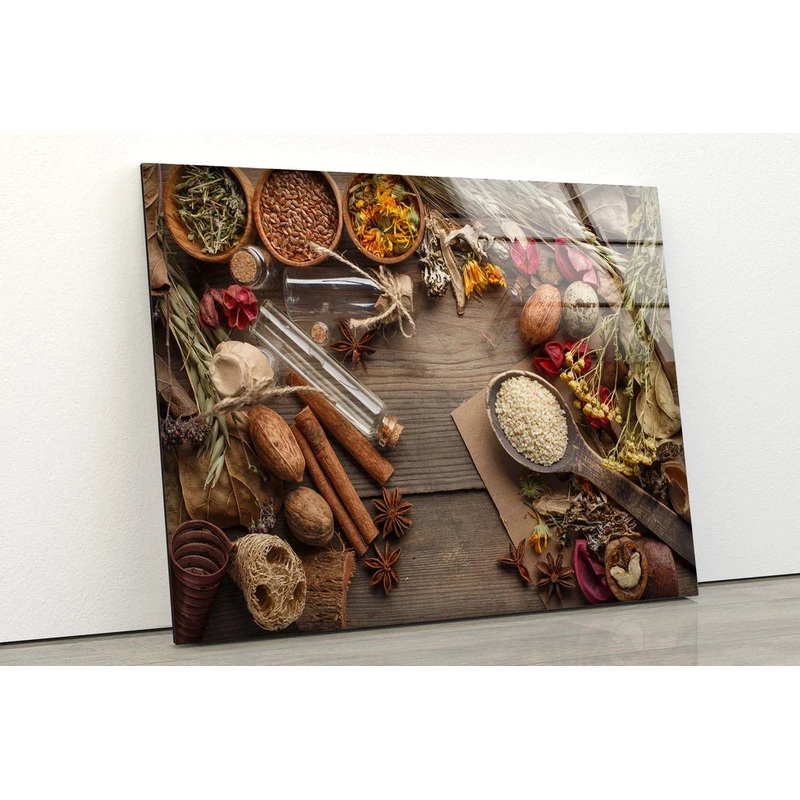 Rice Spices Photograph UV Direct Aluminum Print Australian Made Quality