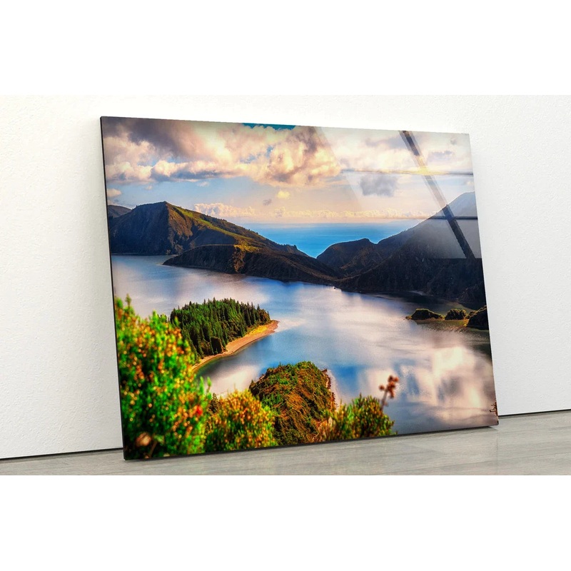 River Mountain Sky View UV Direct Aluminum Print Australian Made Quality