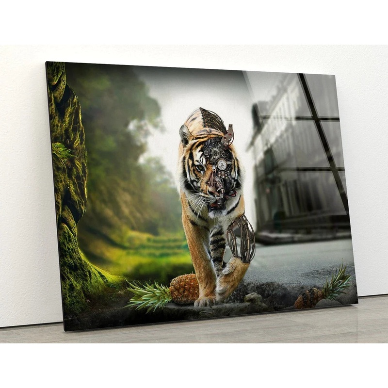 Robot Tiger Walking UV Direct Aluminum Print Australian Made Quality