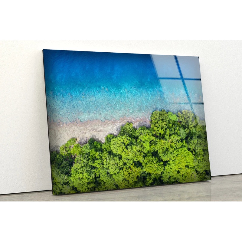 Sea & Forest Aerial UV Direct Aluminum Print Australian Made Quality