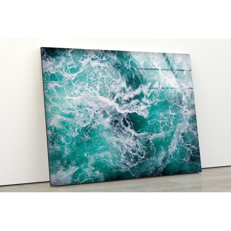Seawaves Aerial View UV Direct Aluminum Print Australian Made Quality