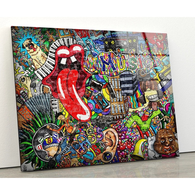 Wall Abstract Graffiti UV Direct Aluminum Print Australian Made Quality