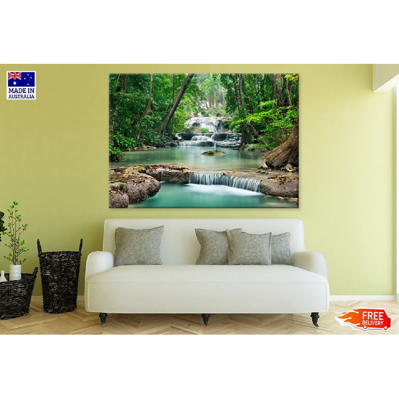 Waterfall Deep Forest Mountain Photograph Print 100% Australian Made