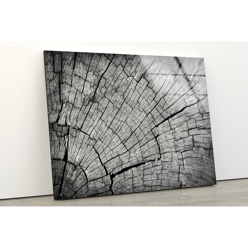 Wood B&W Closeup View UV Direct Aluminum Print Australian Made Quality