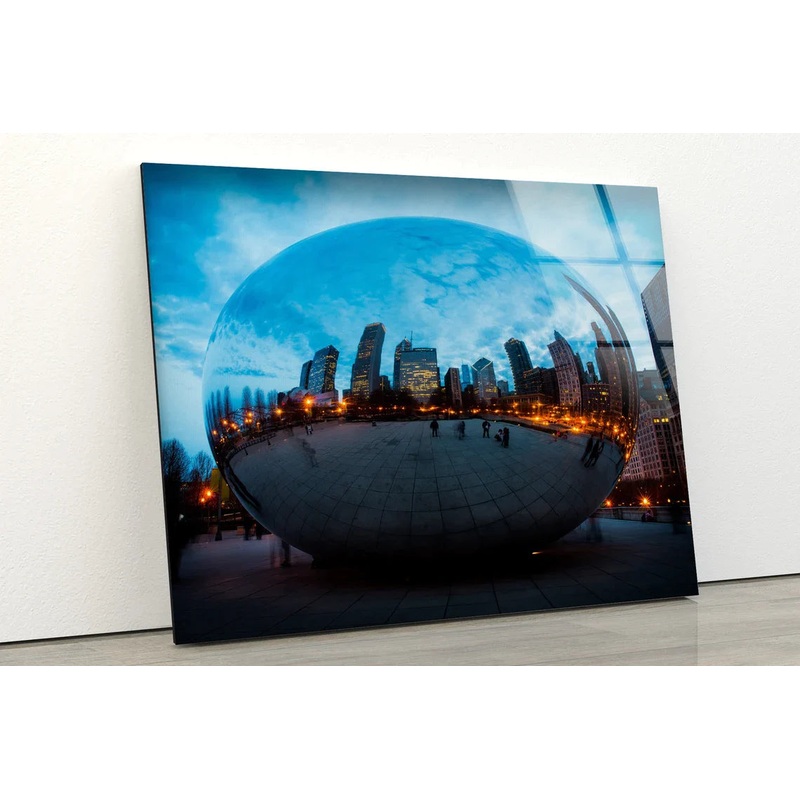Bean Chicago City UV Direct Aluminum Print Australian Made Quality