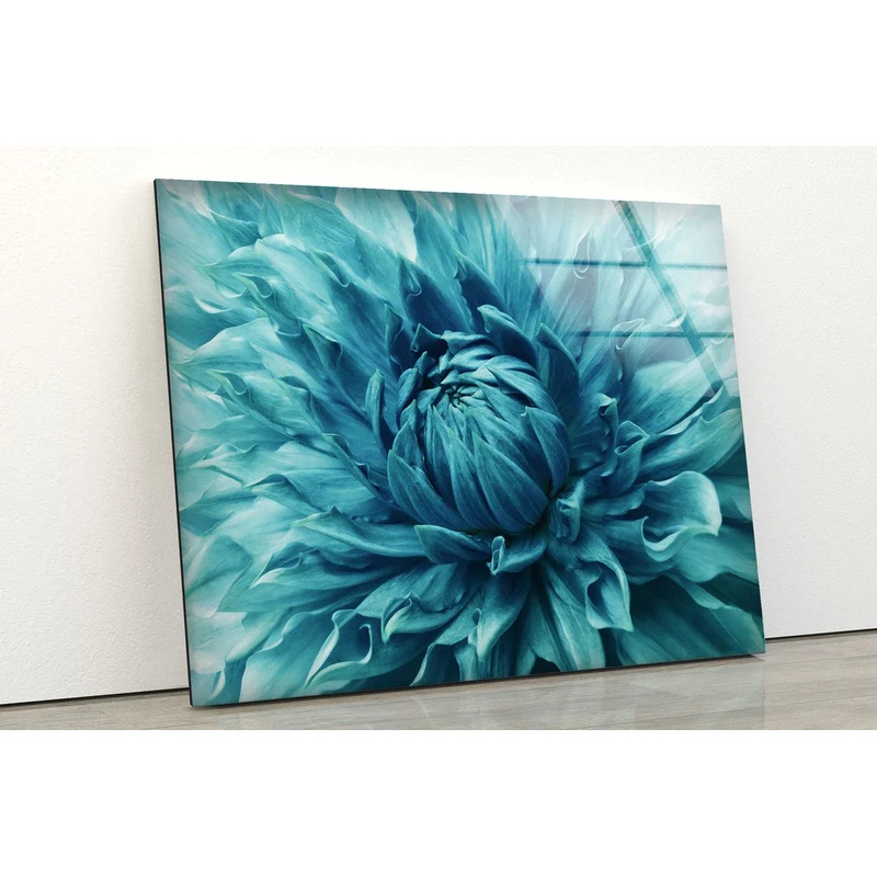 Blue Flower Closeup UV Direct Aluminum Print Australian Made Quality