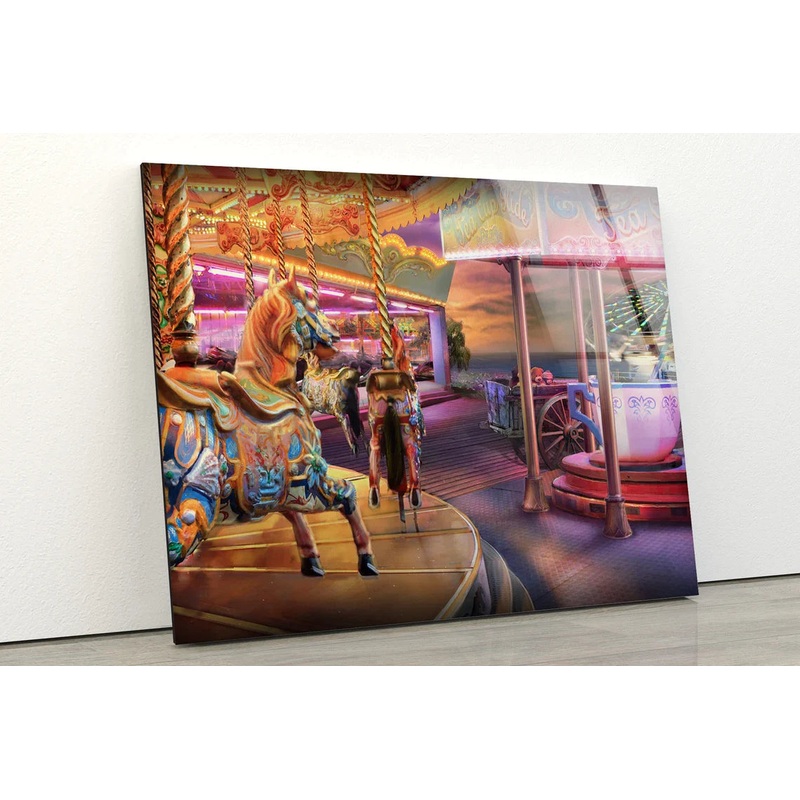 Carousel 3D Painting UV Direct Aluminum Print Australian Made Quality