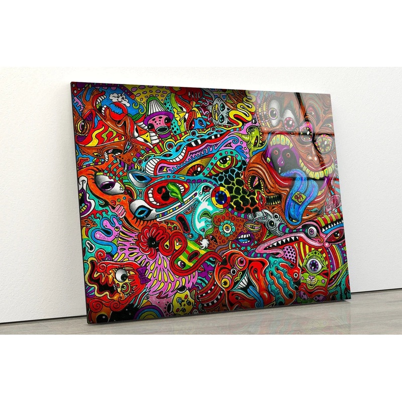 Cartoon Abstract Design UV Direct Aluminum Print Australian Made Quality
