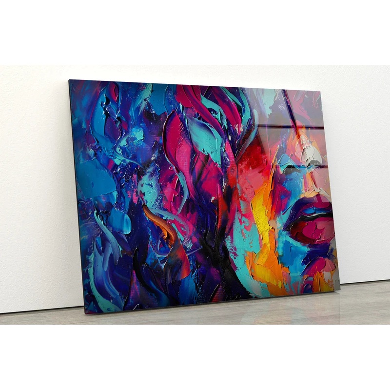 Colorful Abstract Girl UV Direct Aluminum Print Australian Made Quality