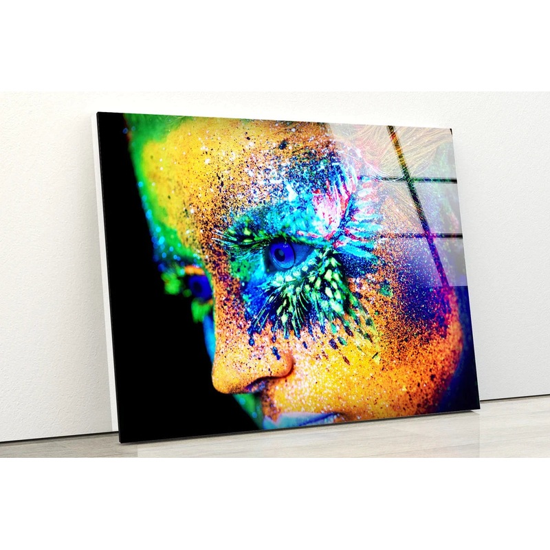 Colorful Makeup Girl UV Direct Aluminum Print Australian Made Quality