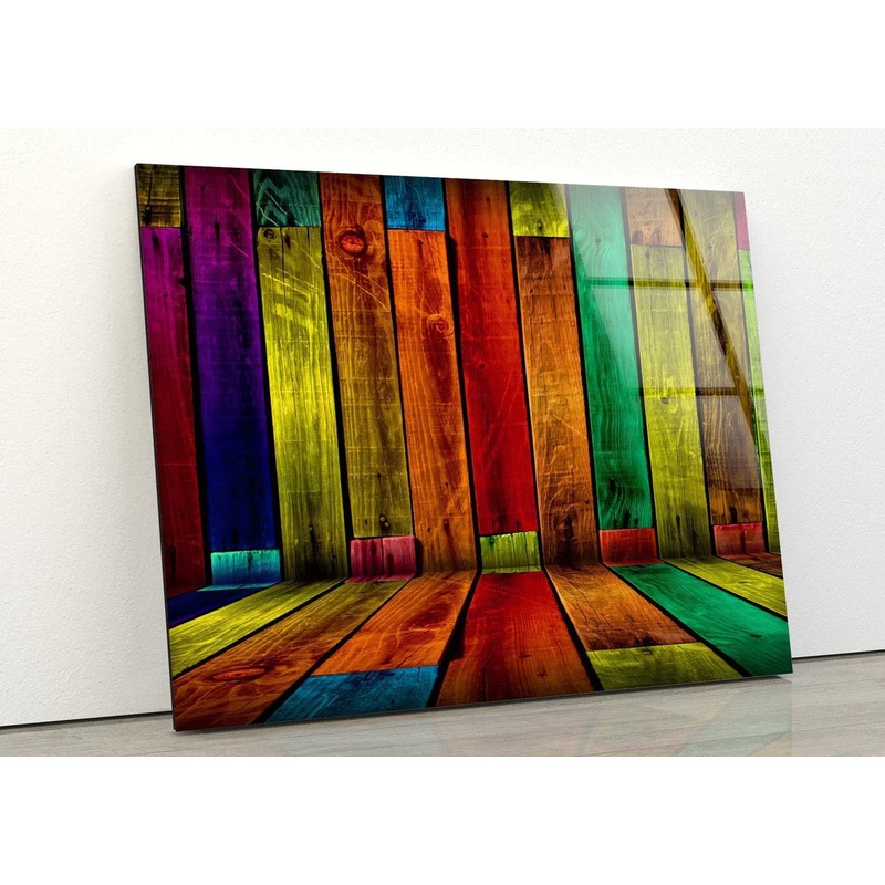 Colorful Painted Wood UV Direct Aluminum Print Australian Made Quality