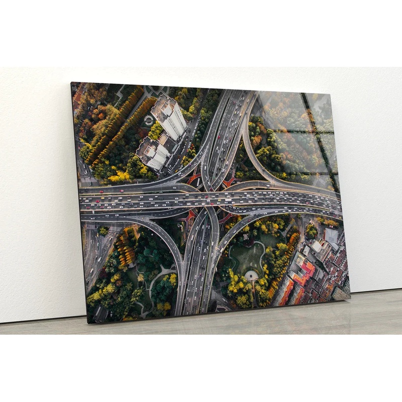 Highways Aerial View UV Direct Aluminum Print Australian Made Quality