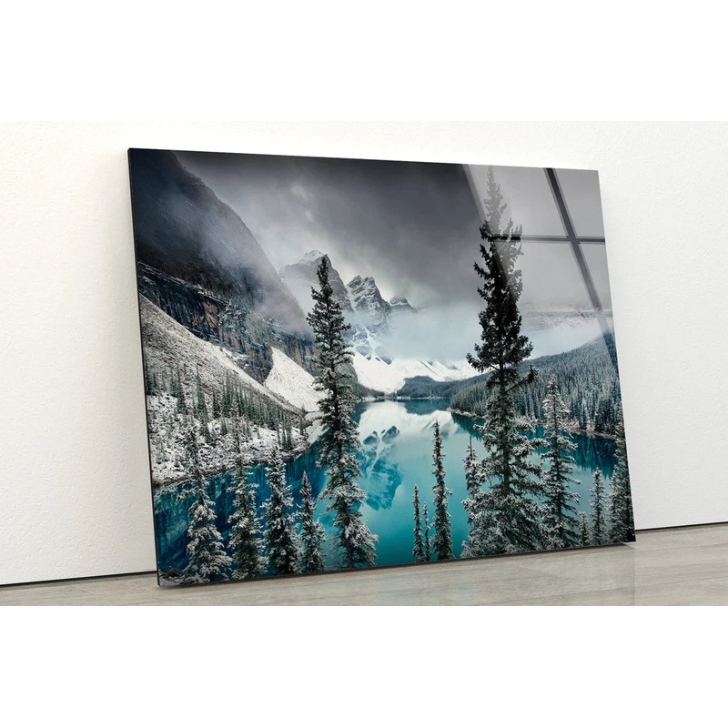 Lake & Snow Mountains UV Direct Aluminum Print Australian Made Quality