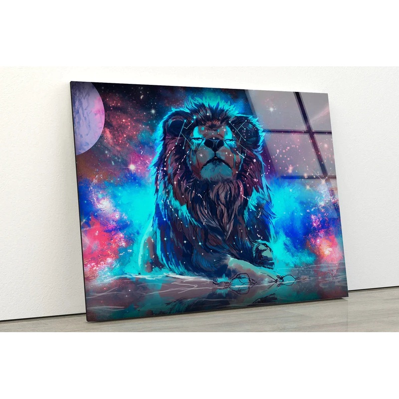 Lion Abstract Design UV Direct Aluminum Print Australian Made Quality