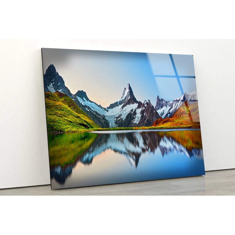 Mountain & Lake Scenery UV Direct Aluminum Print Australian Made Quality